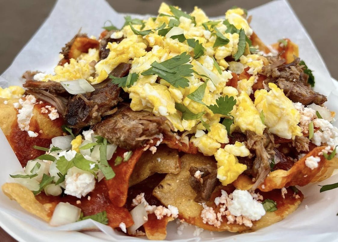 Nachos from Aquino's Birrieria in Pacific Grove, California. 