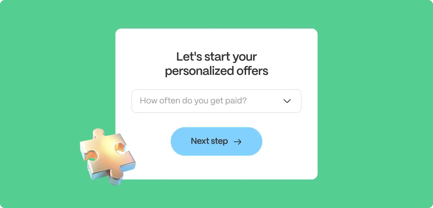 personalized offers dropdown illustration