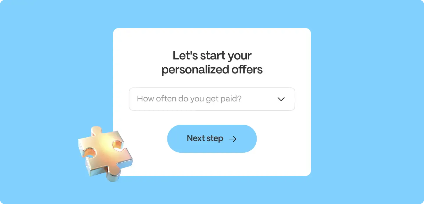personalized offers dropdown illustration