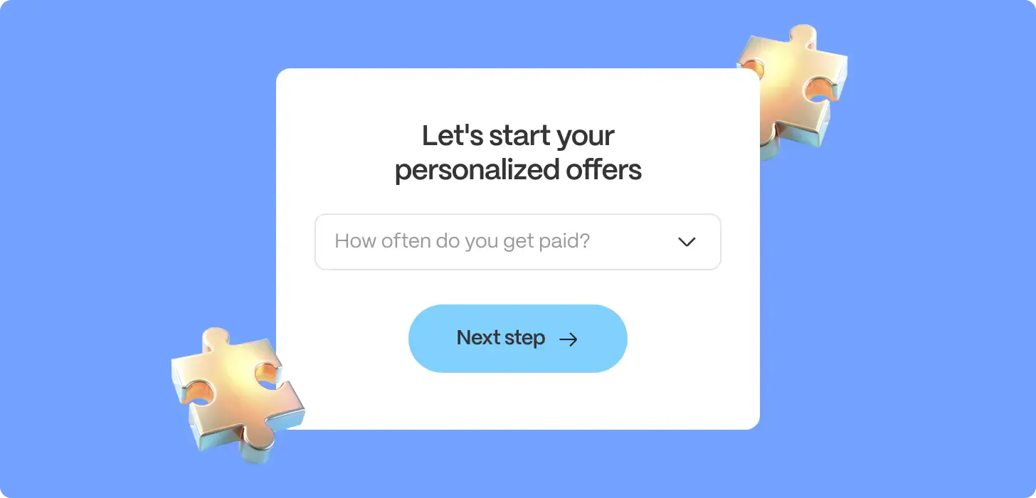 personalized loan offers blue illustration