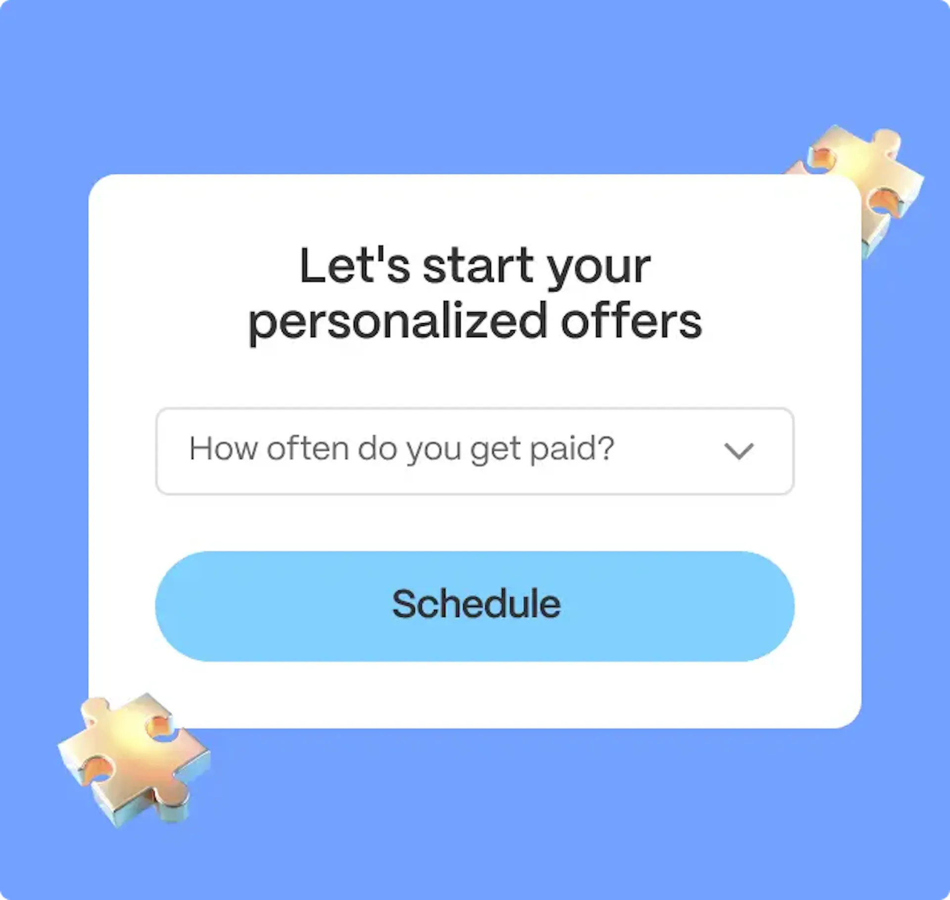 personalized loan offers blue illustration
