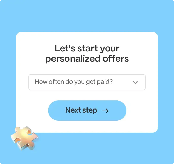 personalized offers dropdown illustration