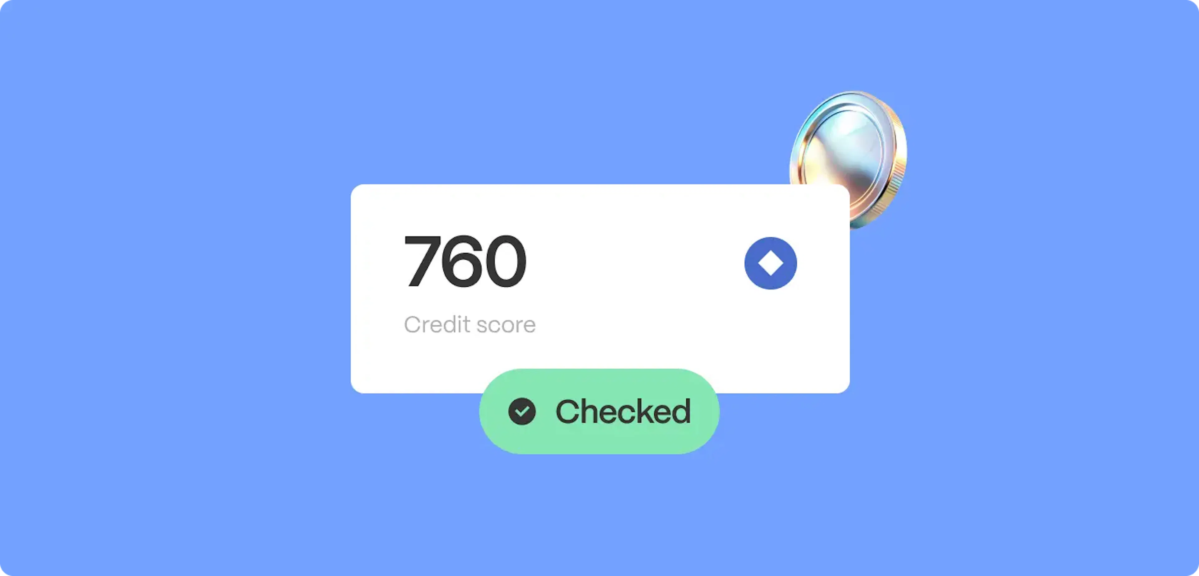 checked credit score illustration
