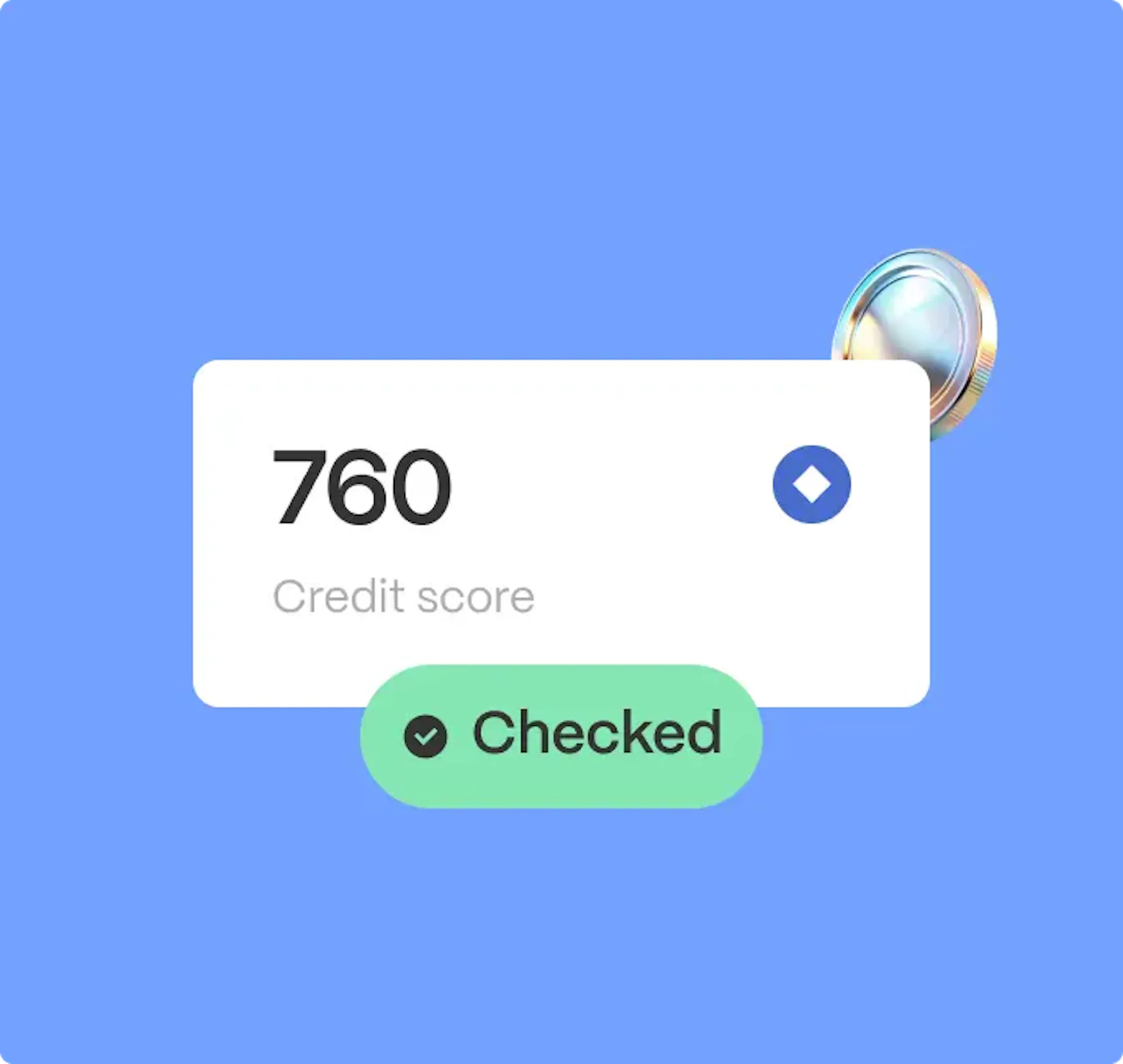 checked credit score illustration