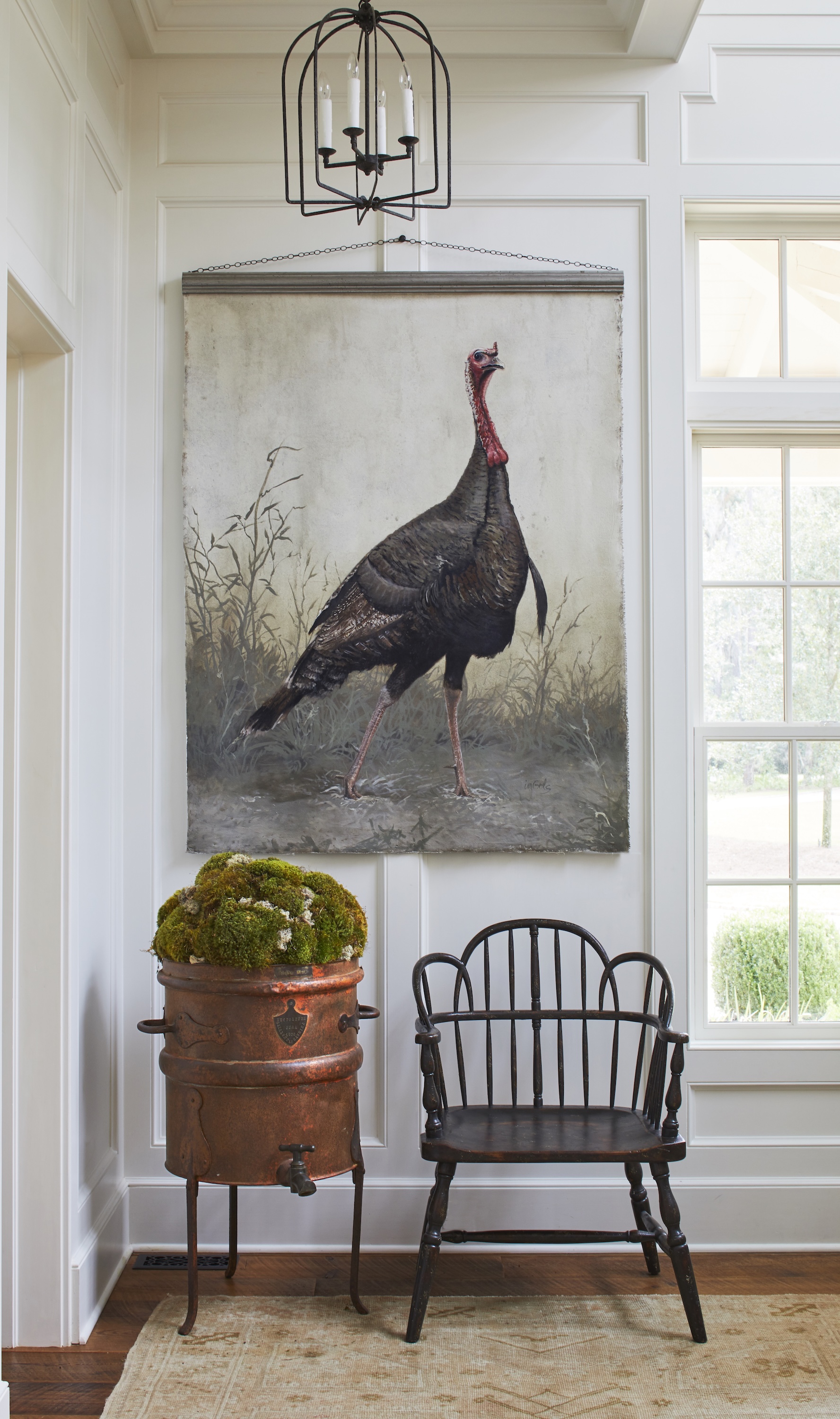 TS-Adams-Studio-Architects-Atlanta-Georgia-Lowcountry-Lakehouse-Interior-Foyer-Artwork