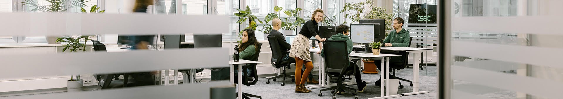in the office