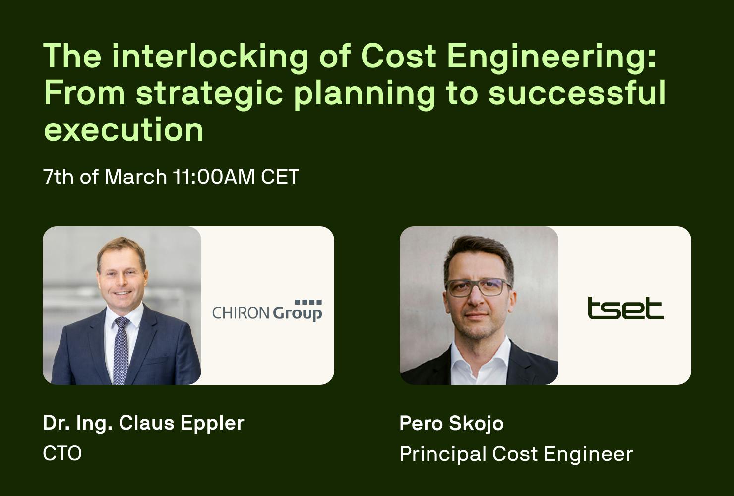 The interlocking of Cost Engineering: From strategic planning to successful execution