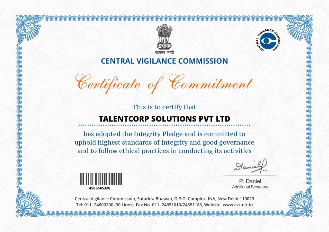 TSPL Group Receives Certificate of Commitment from Central Vigilance Commission for Upholding Integrity and Ethical Practices