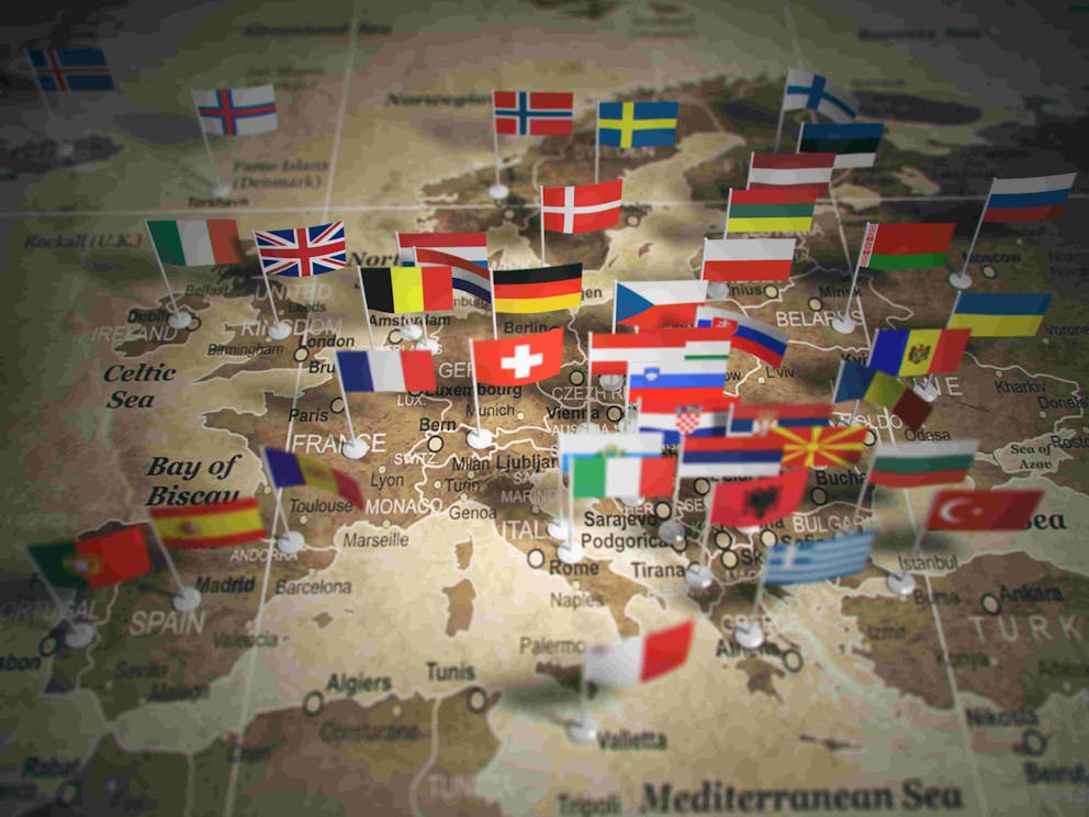 Landenkaart Europa