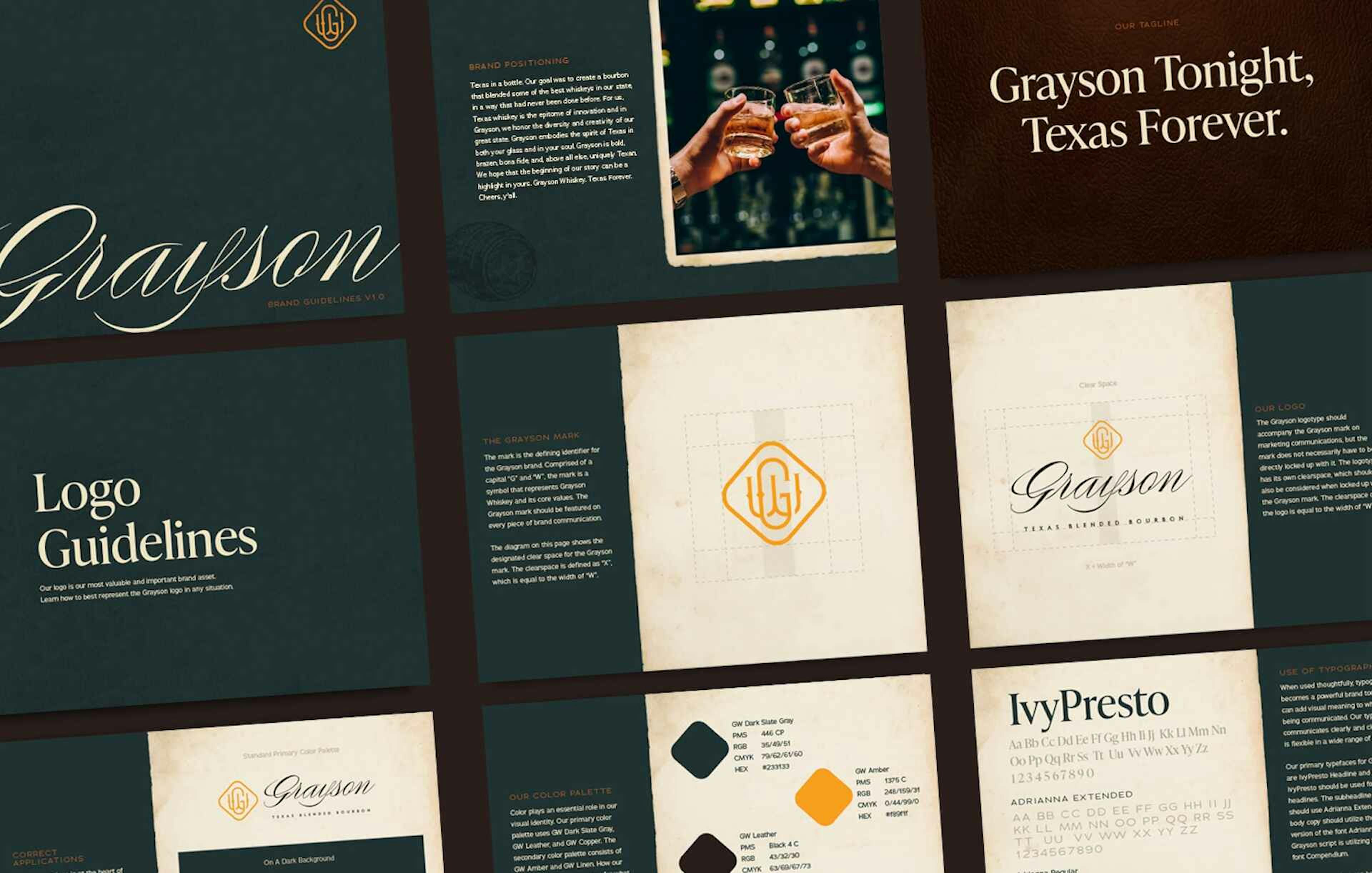 Grayson Whiskey brand guideline design assets