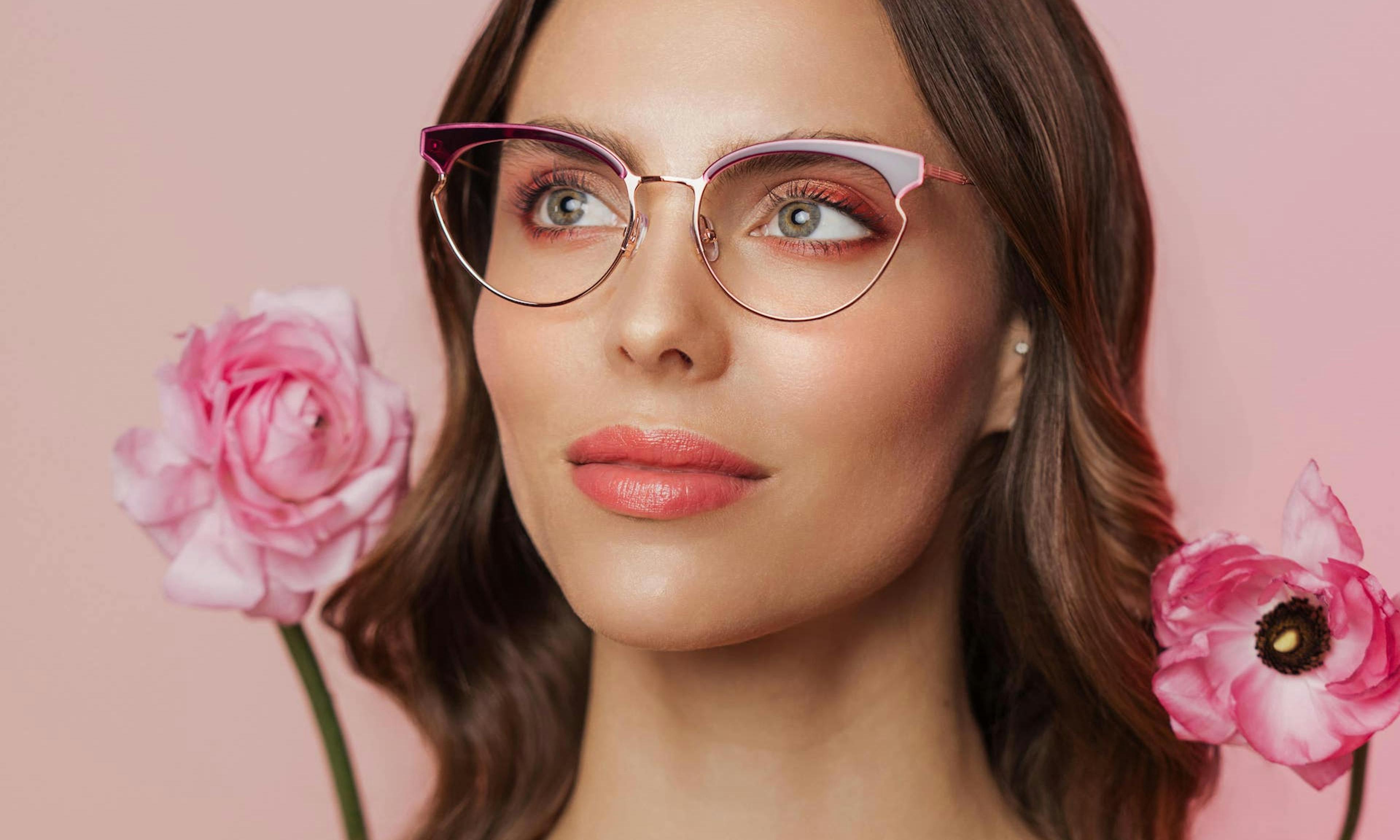 Rachel Rachel Roy Spring eyewear launch featuring bright pink frames 