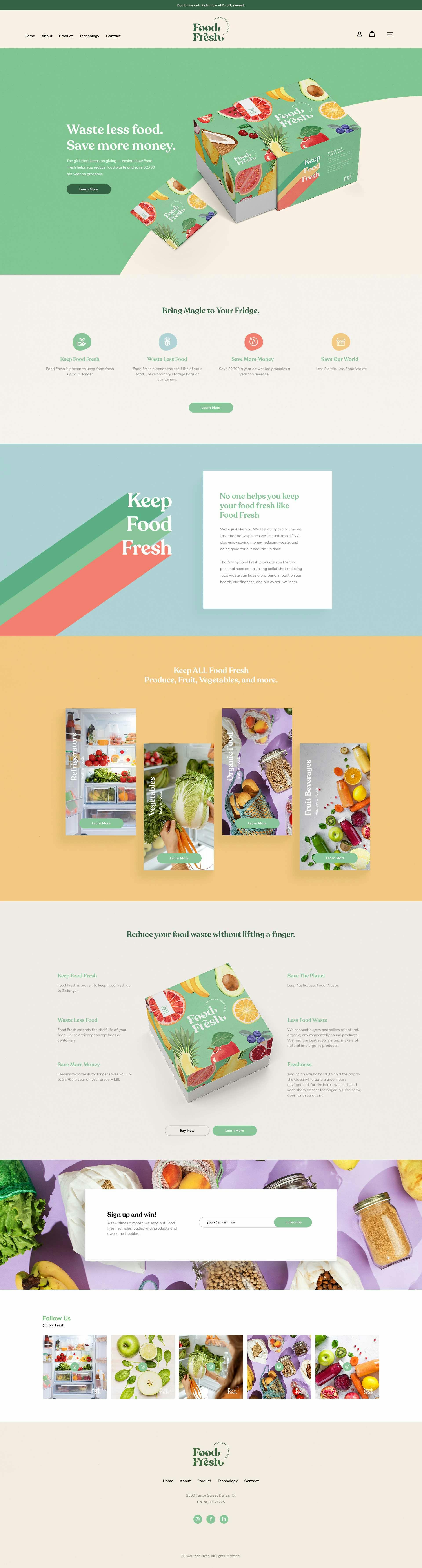 Food Fresh website homepage