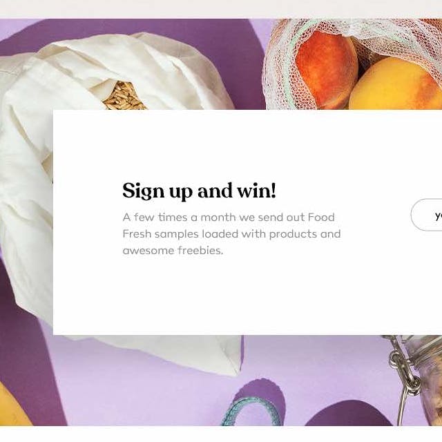 Food Fresh website homepage