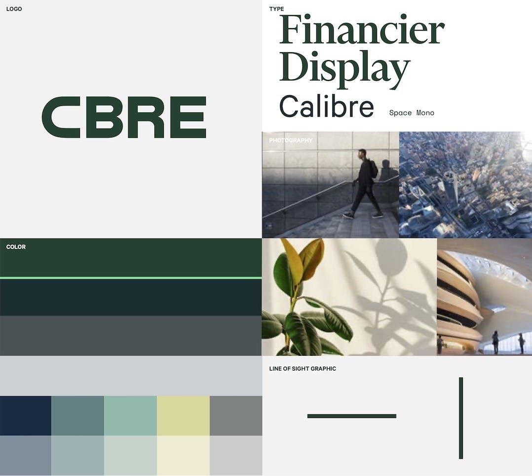 CBRE visual brand identity guidelines
