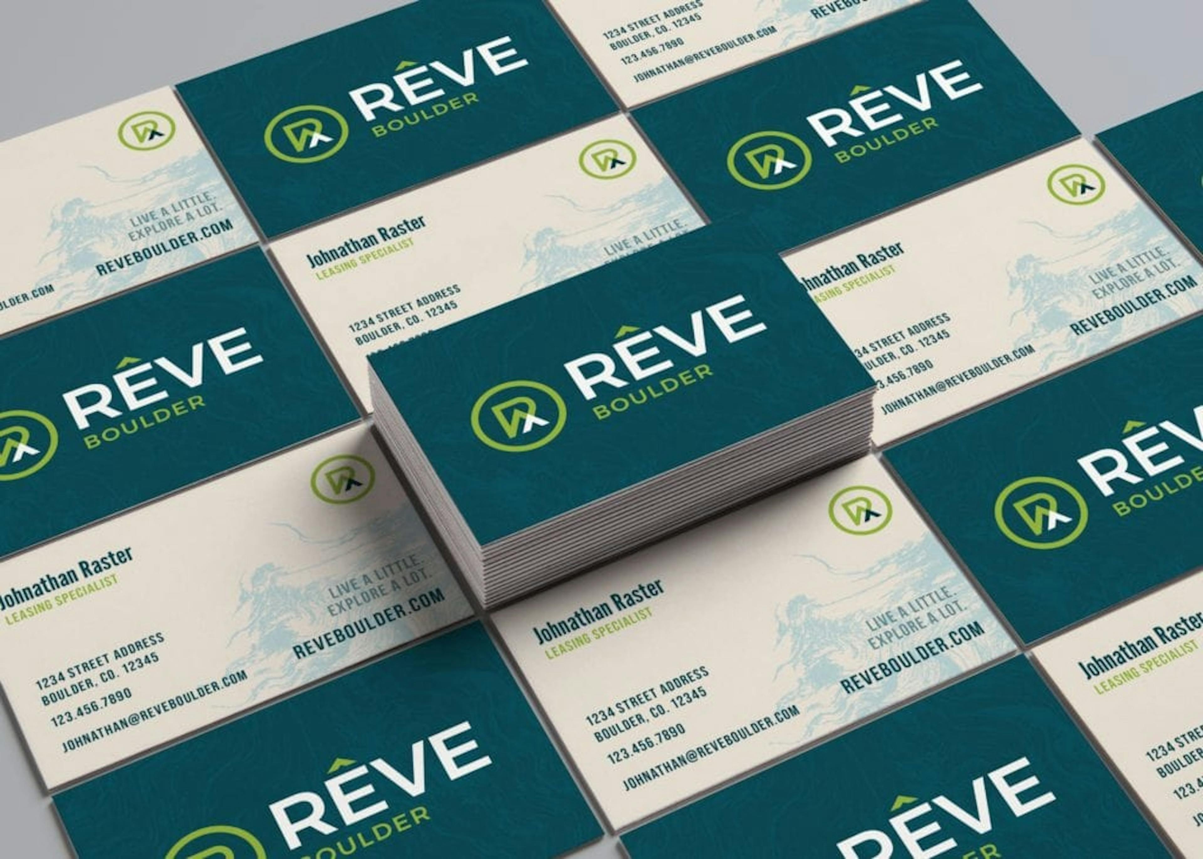 Reve Boulder Branding cards