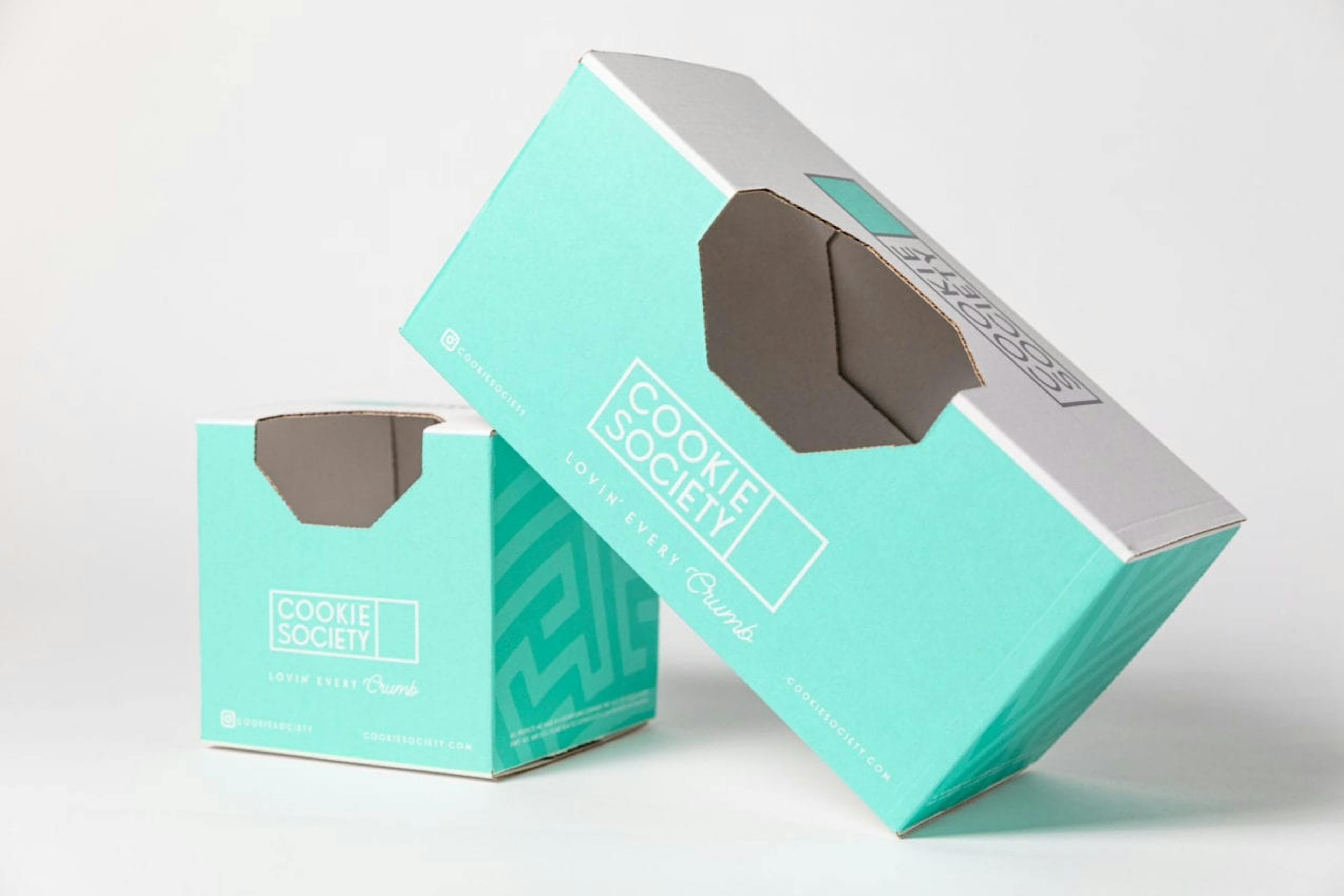 Cookie Society packaging boxes