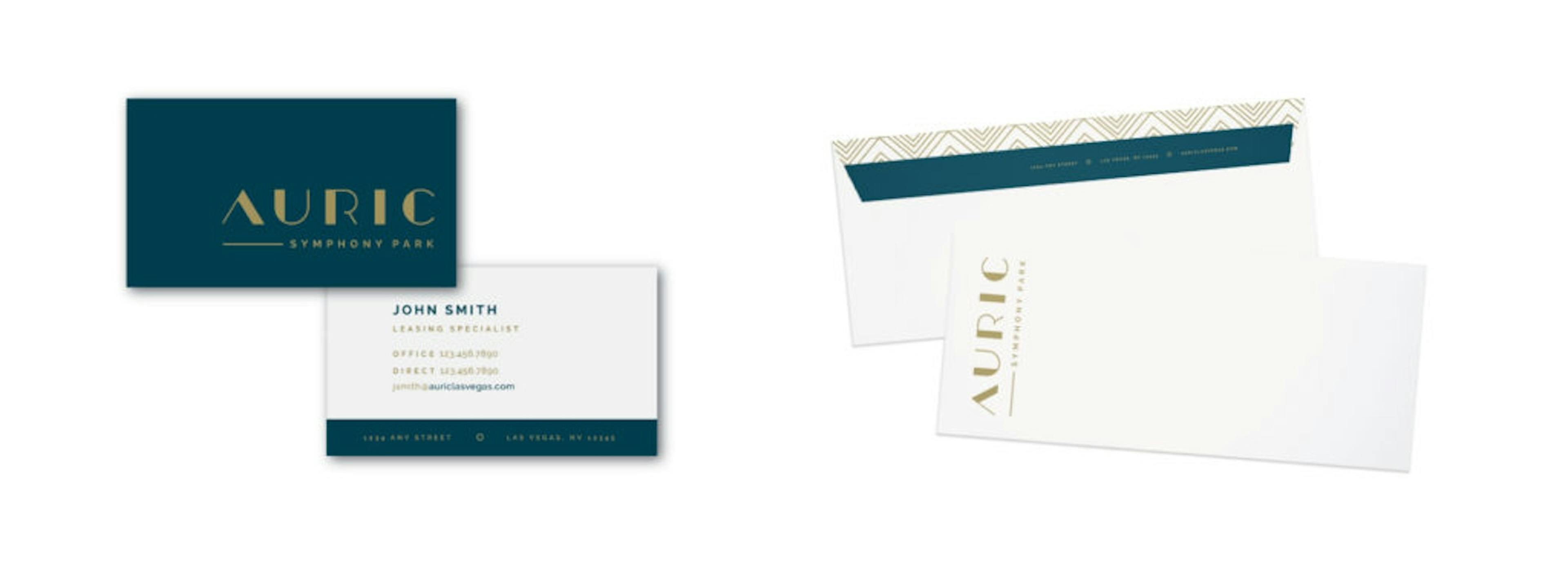 Auric Symphony Park Business Cards