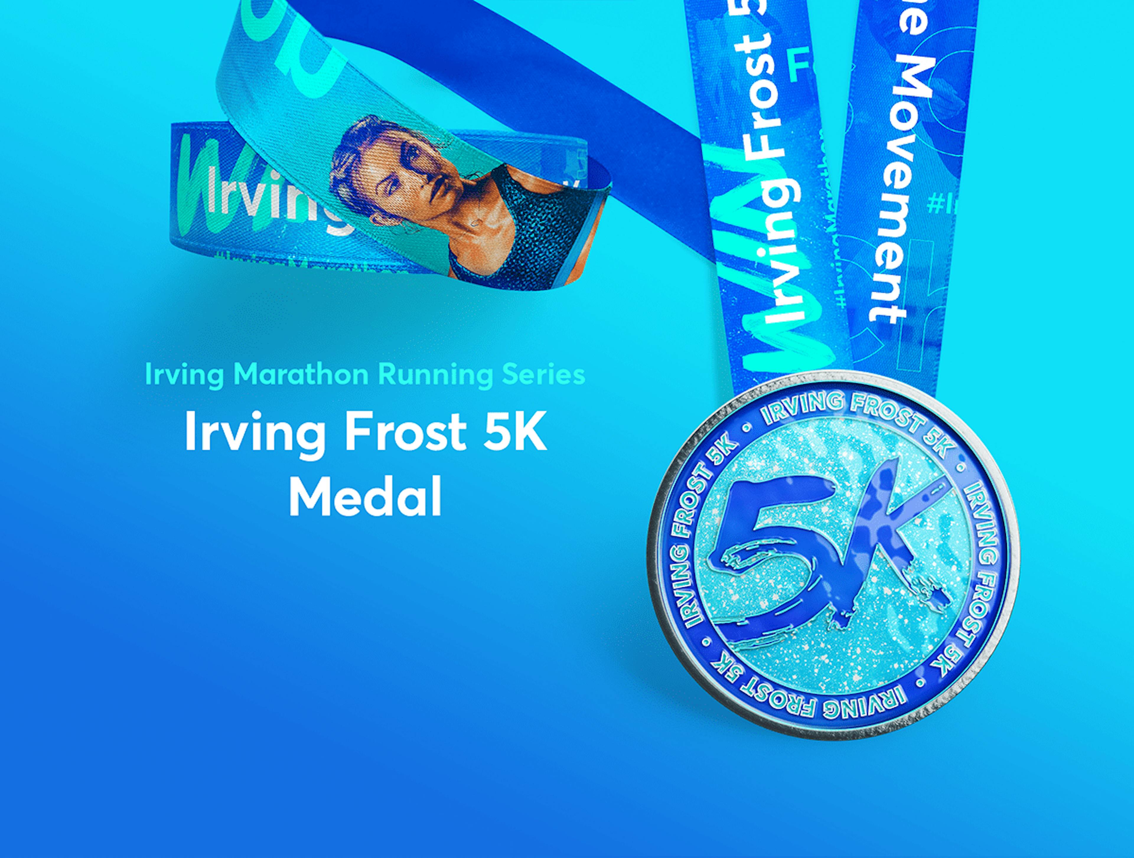 Irving Frost 5K Medal mockup