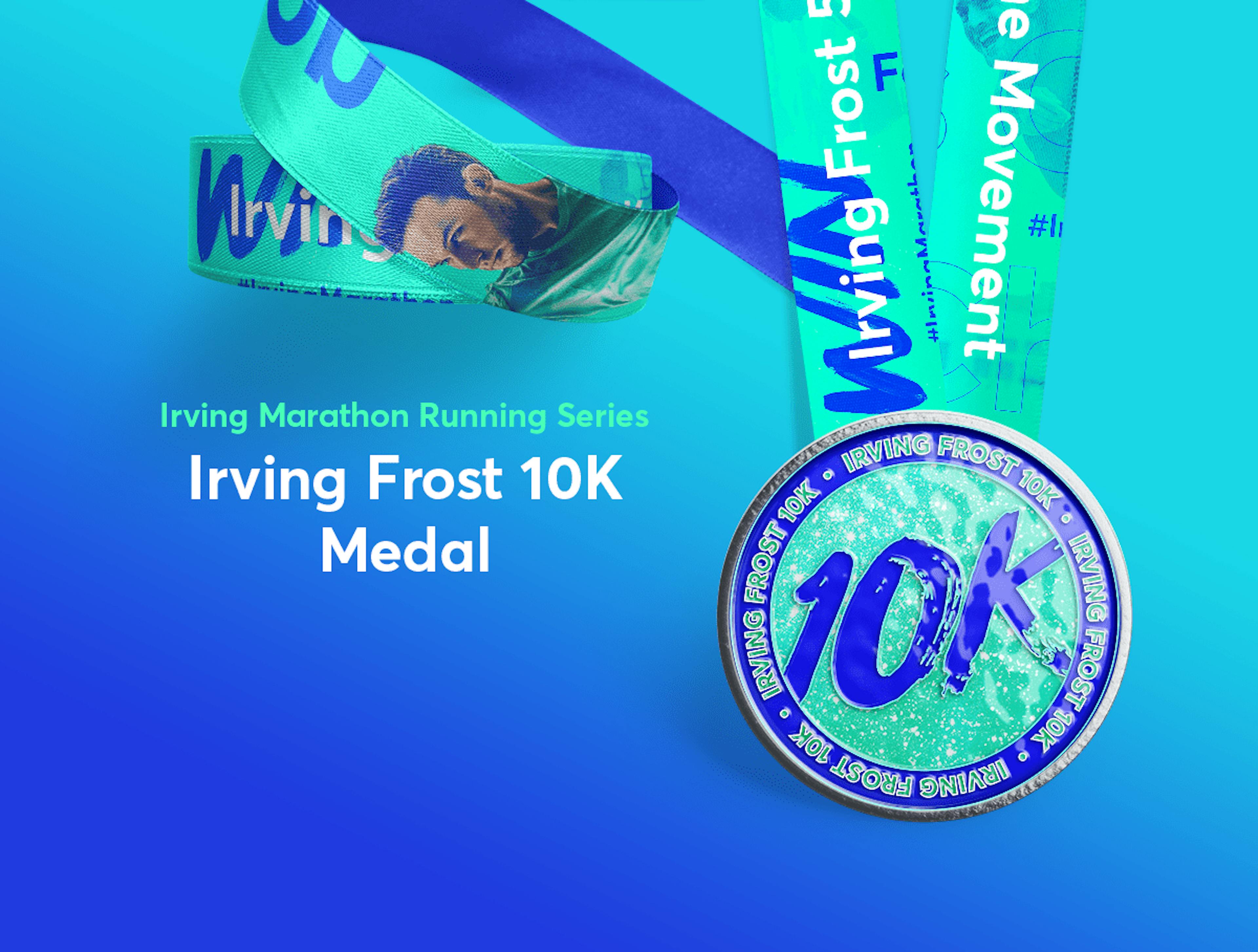 Irving Frost 10K Medal mockup