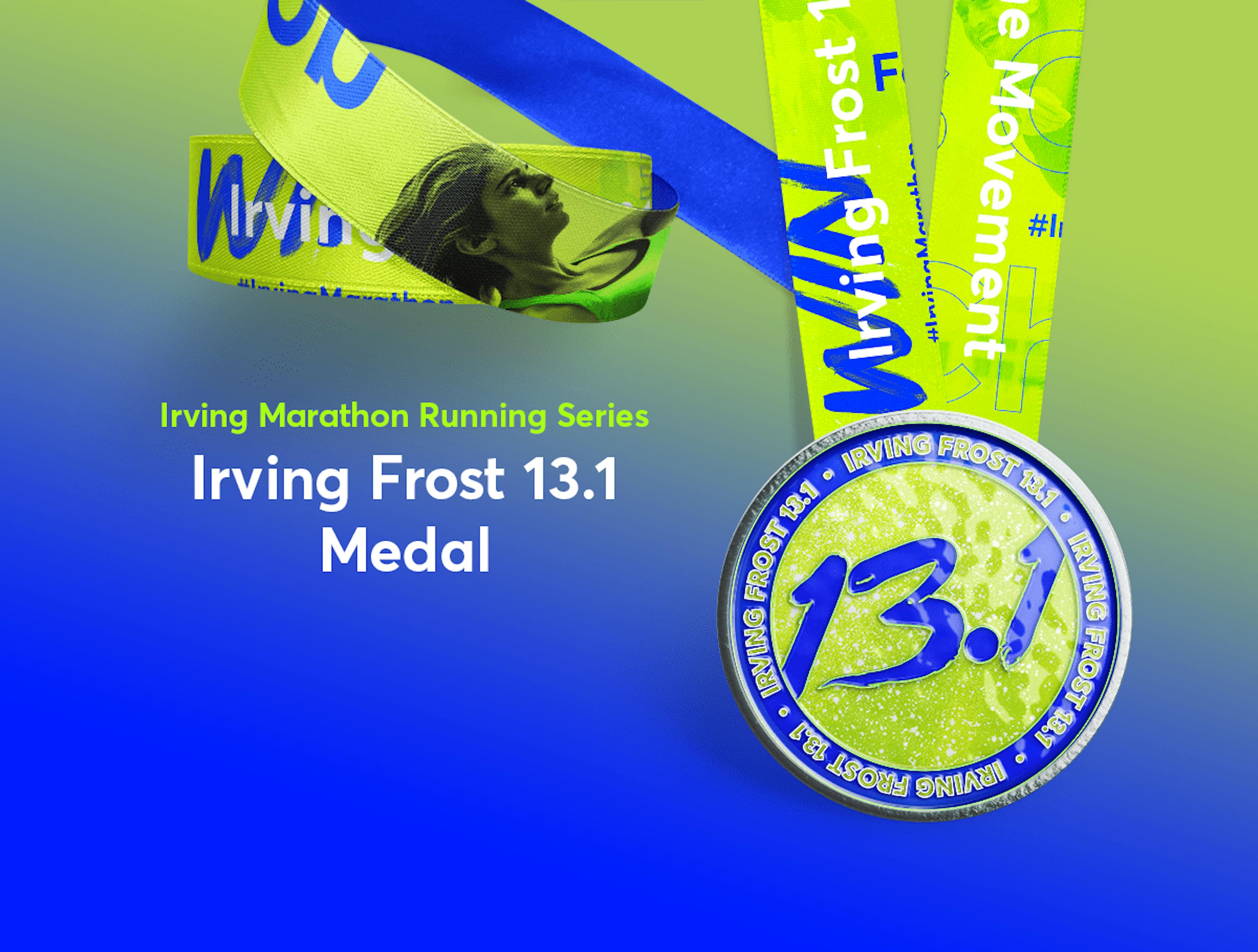 Irving Frost 13.1 mile Medal mockup