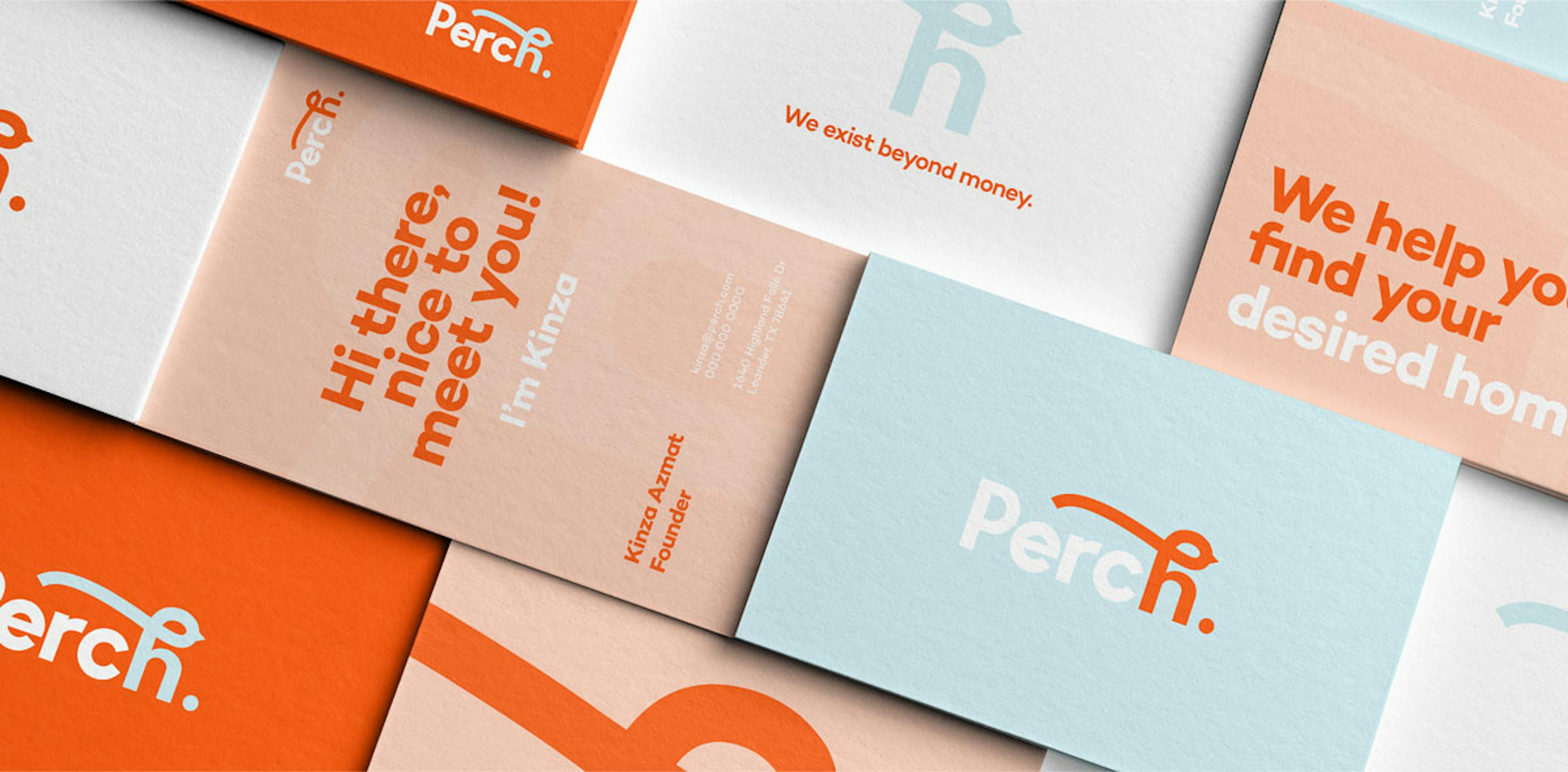 Perch Brand Business Card Design By The Uptown Agency