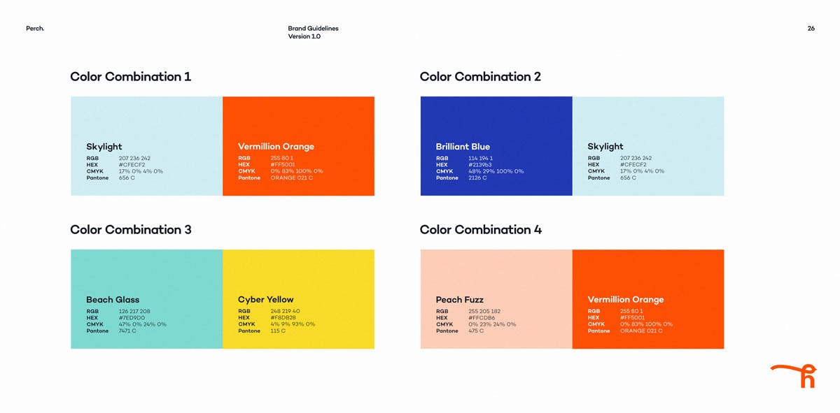 Perch Brand Color Pallette