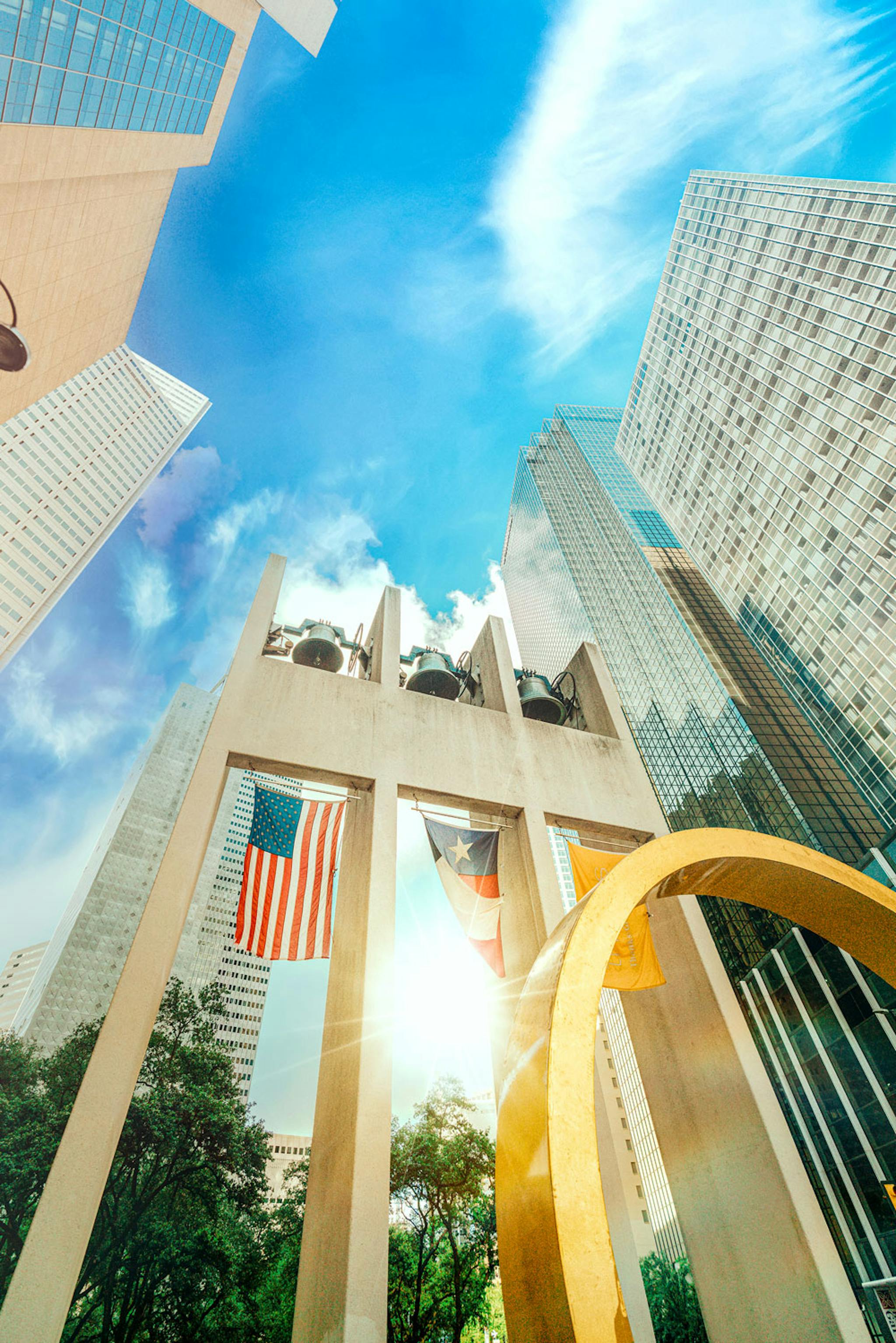 Santander Tower and Dallas Monuments