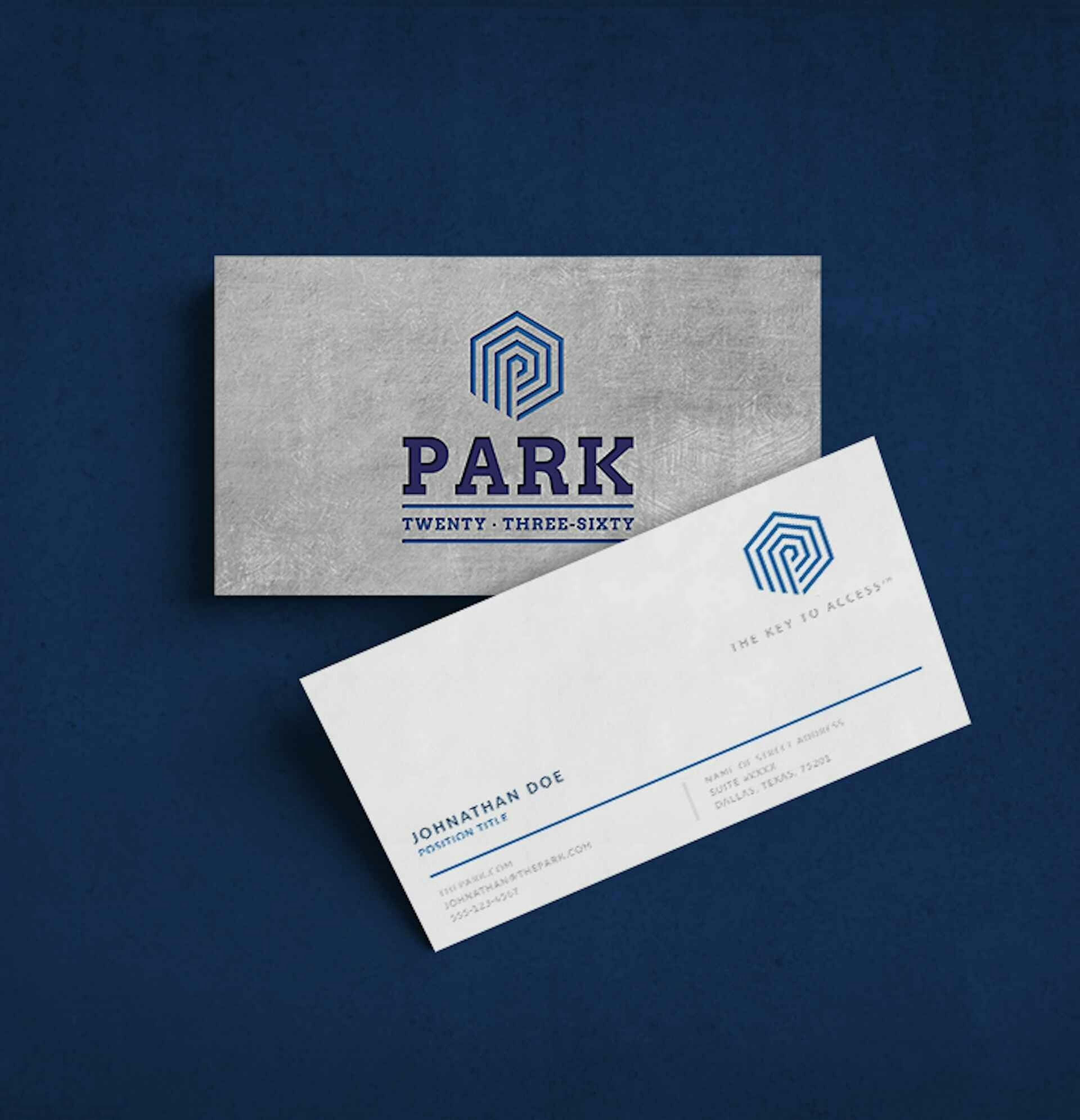 park 20-30 business card