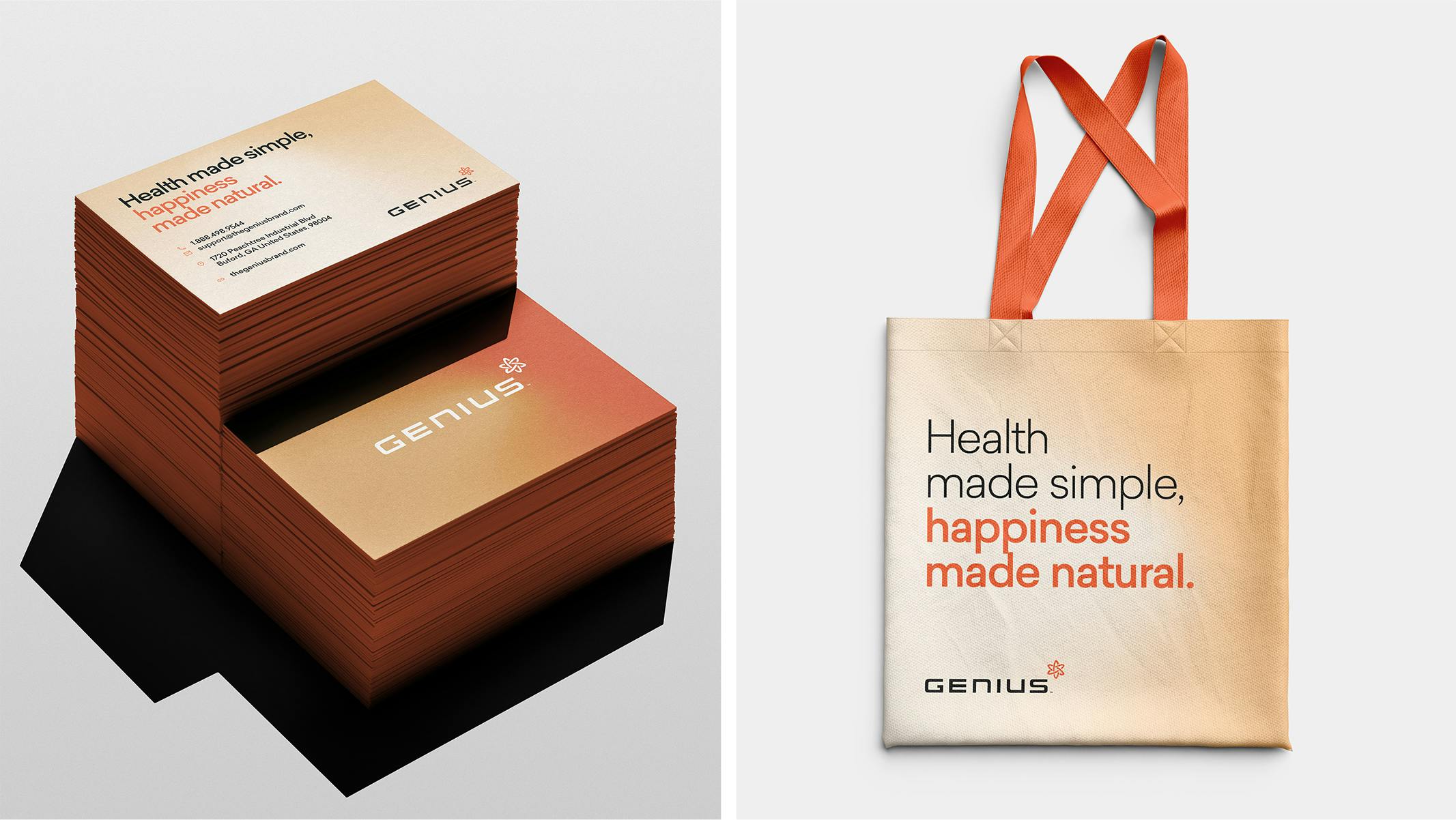 The Genius Brand Identity Collateral Design by The Uptown Agency