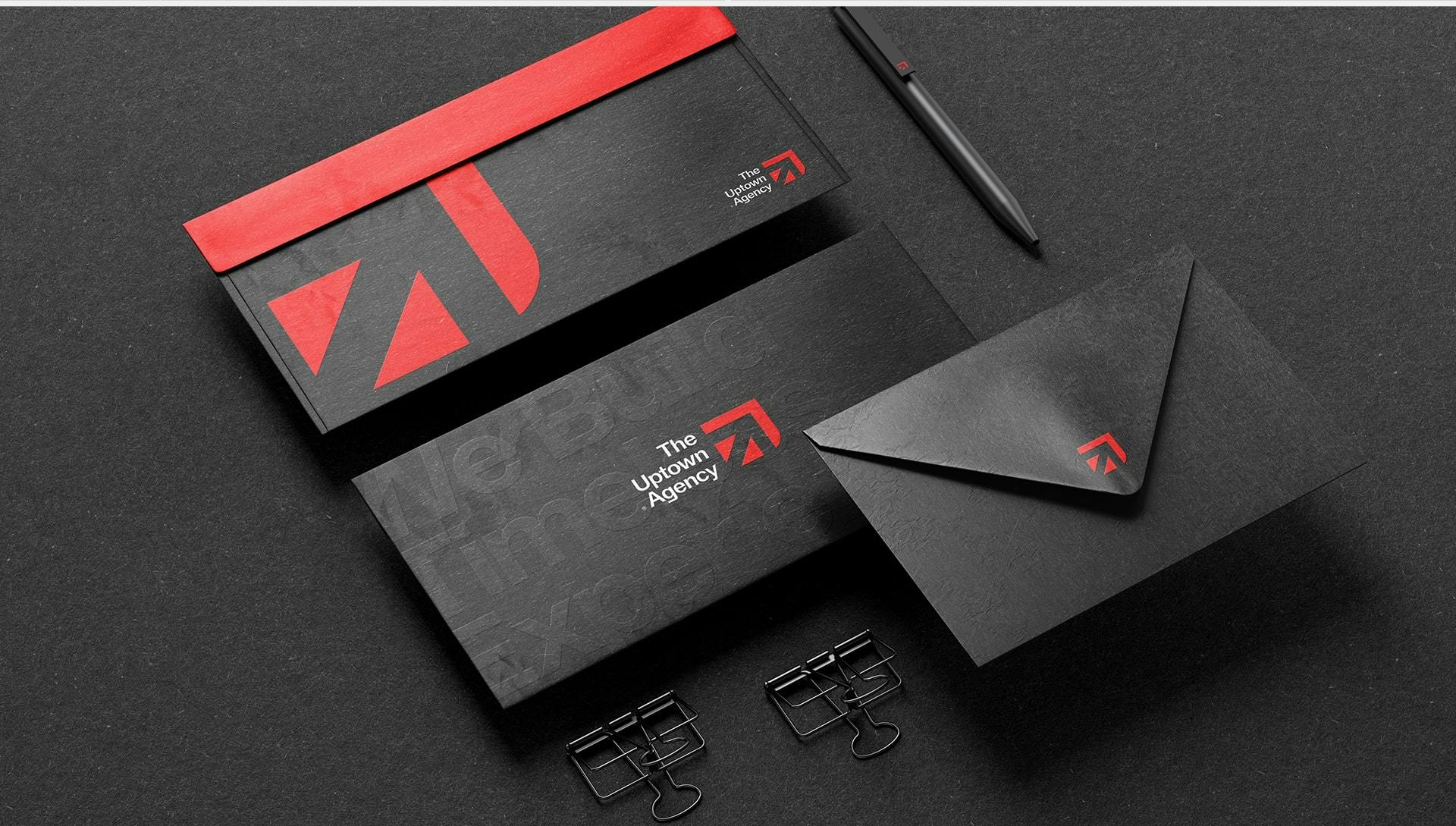 The Uptown Agency Dallas TX custom design branded stationary