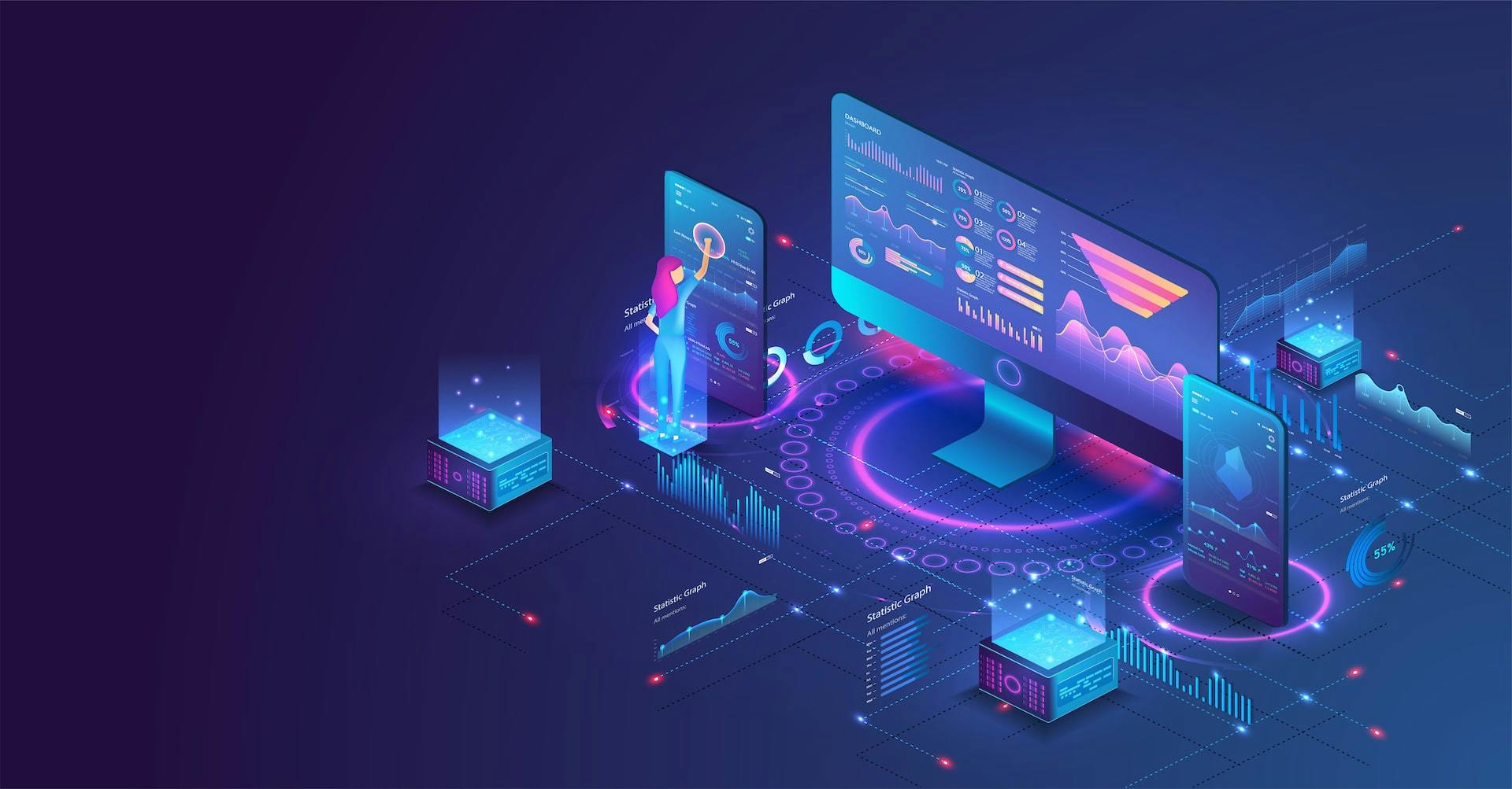 Graphic representation of connected systems to represent Digital Marketing Technology transformation