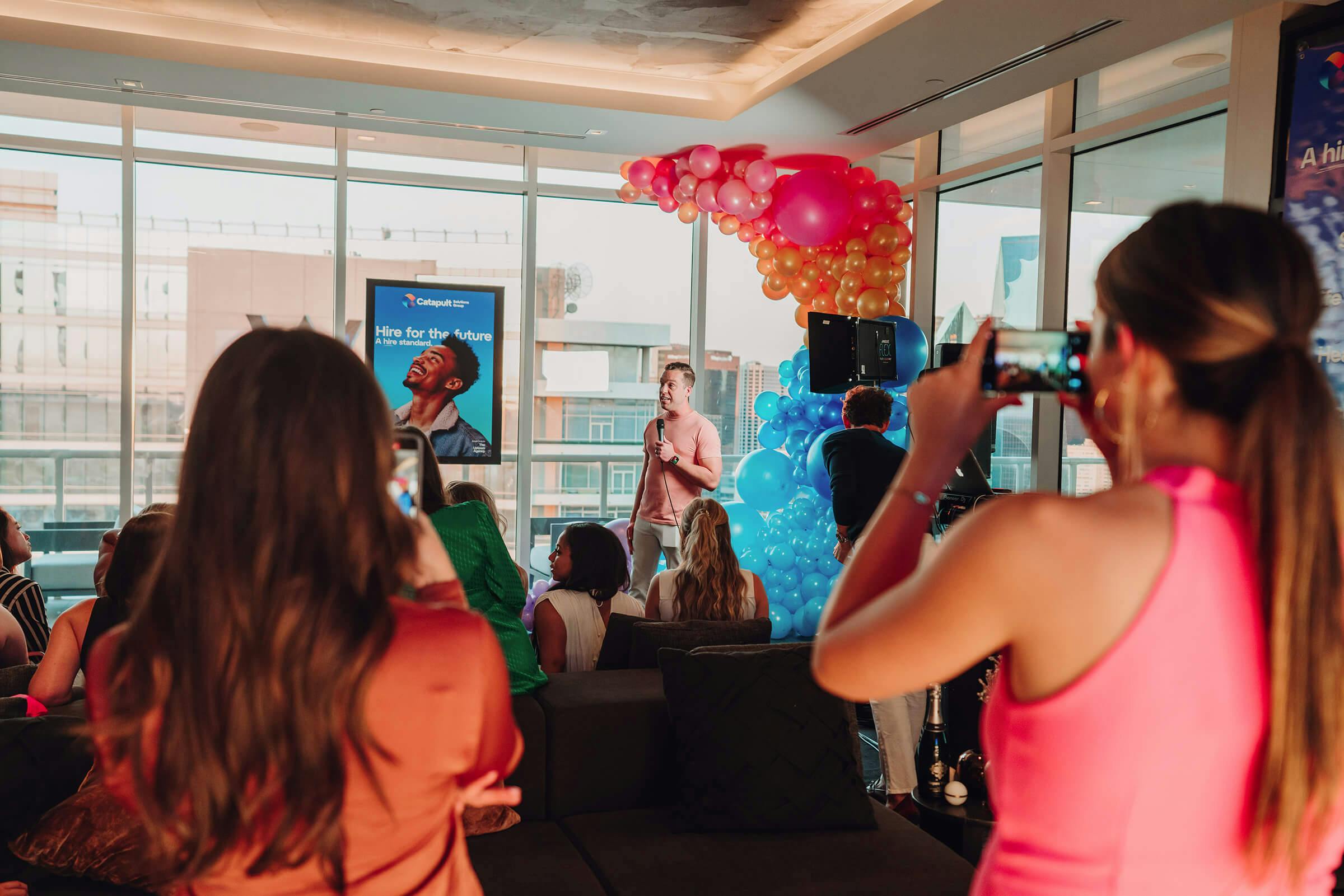 Catapult Solutions Group brand strategy launch party