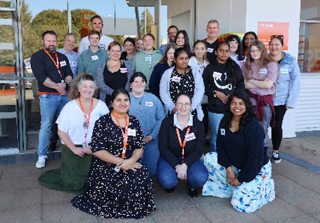 Group photo of Tuatahi Staff with students from Te Kuiti High School