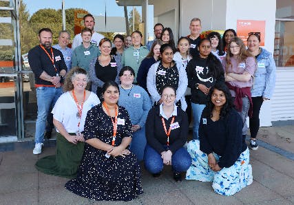 Group photo of Tuatahi Staff with students from Te Kuiti High School