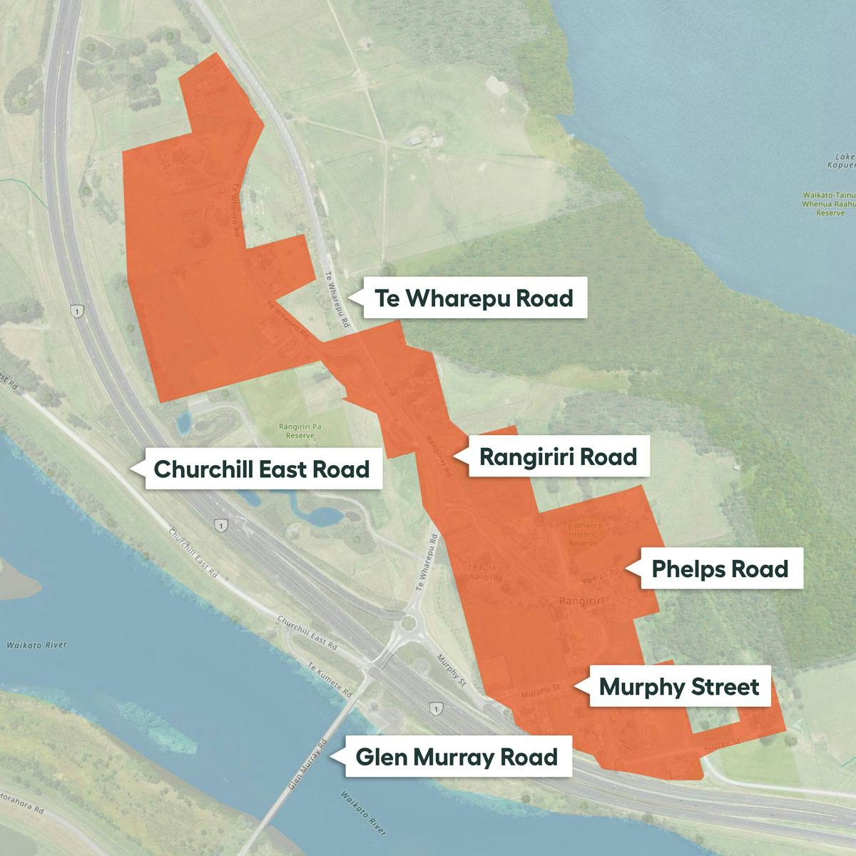 Rangiriri Fibre Map