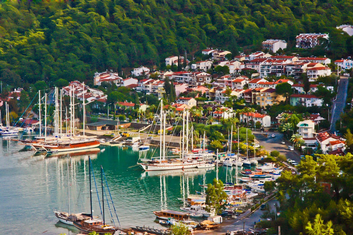Flotilla Sailing in Fethiye, Turkey Cold Water Bay Tubber Flotilla Sailing in Fethiye, Turkey Cold Water Bay Tubber