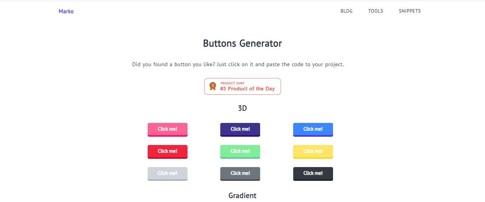 Marco Denic Button Generator — This great premade button collection with hover effects