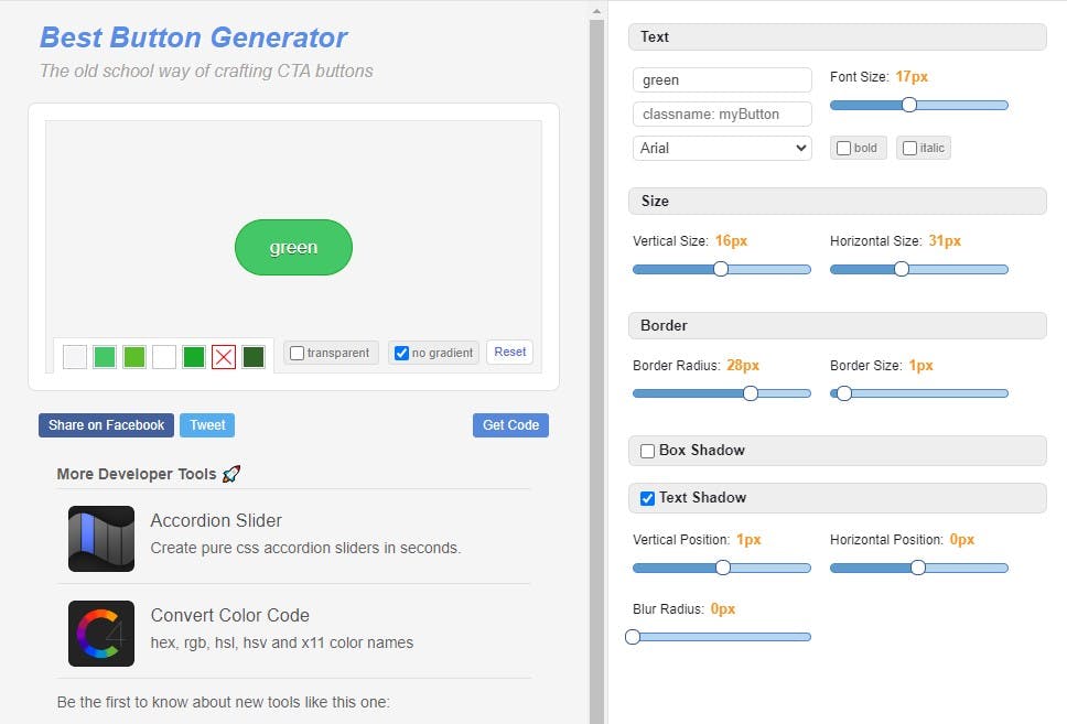 Best CSS Button Generator — Useful button editor with some premade styles