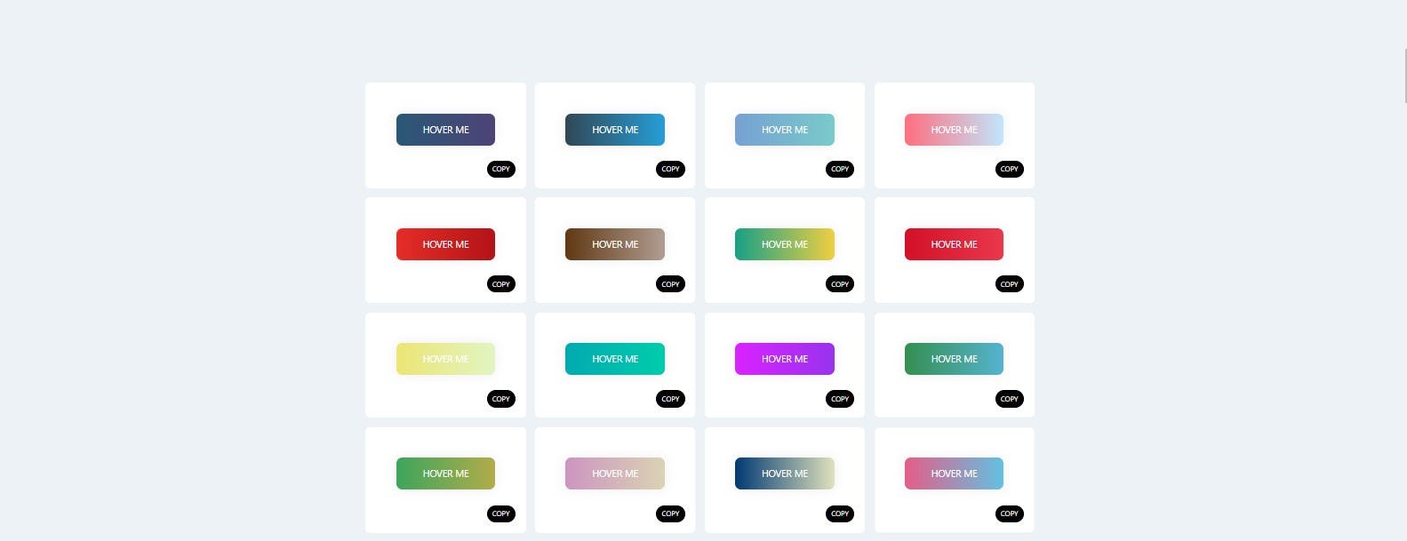 Gradient Buttons- Gradient buttons with hover effects