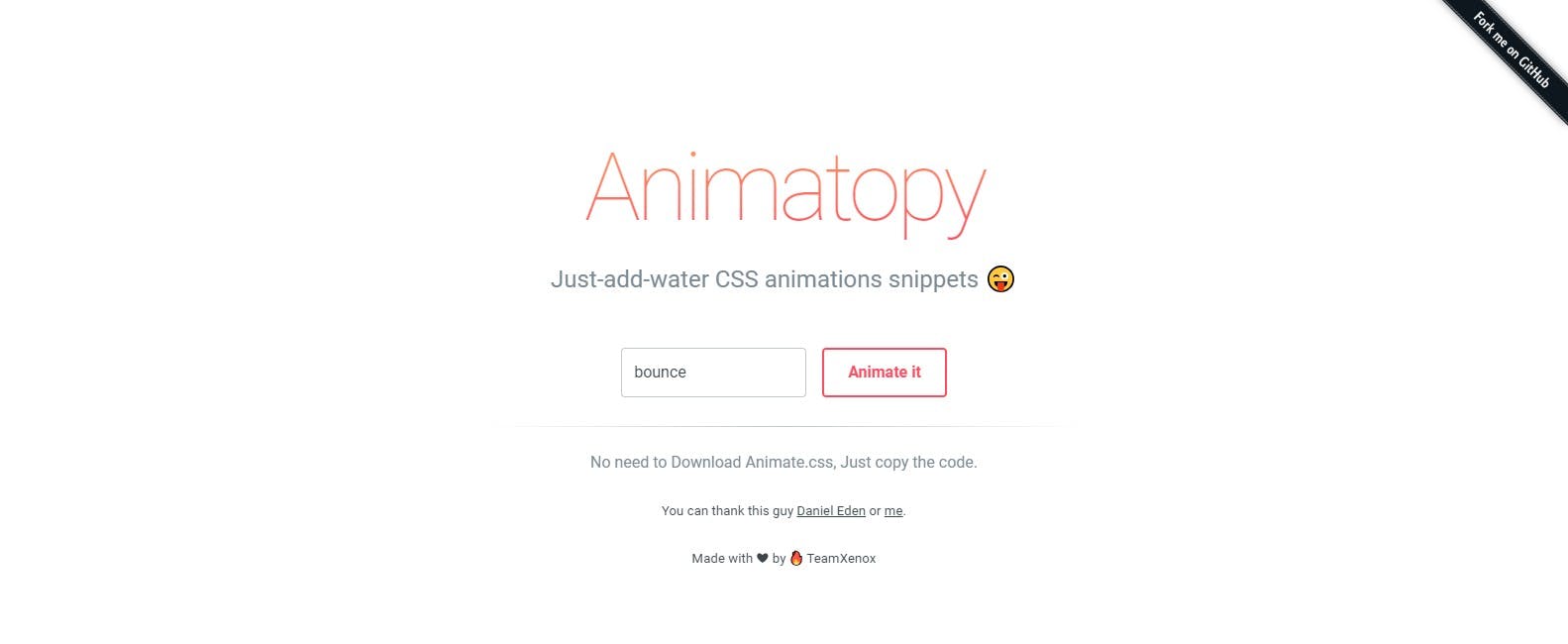 Simple premade CSS animation snippets