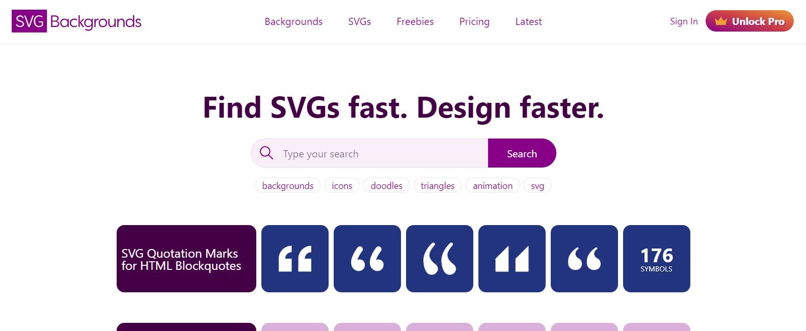 Find SVGs Fast.