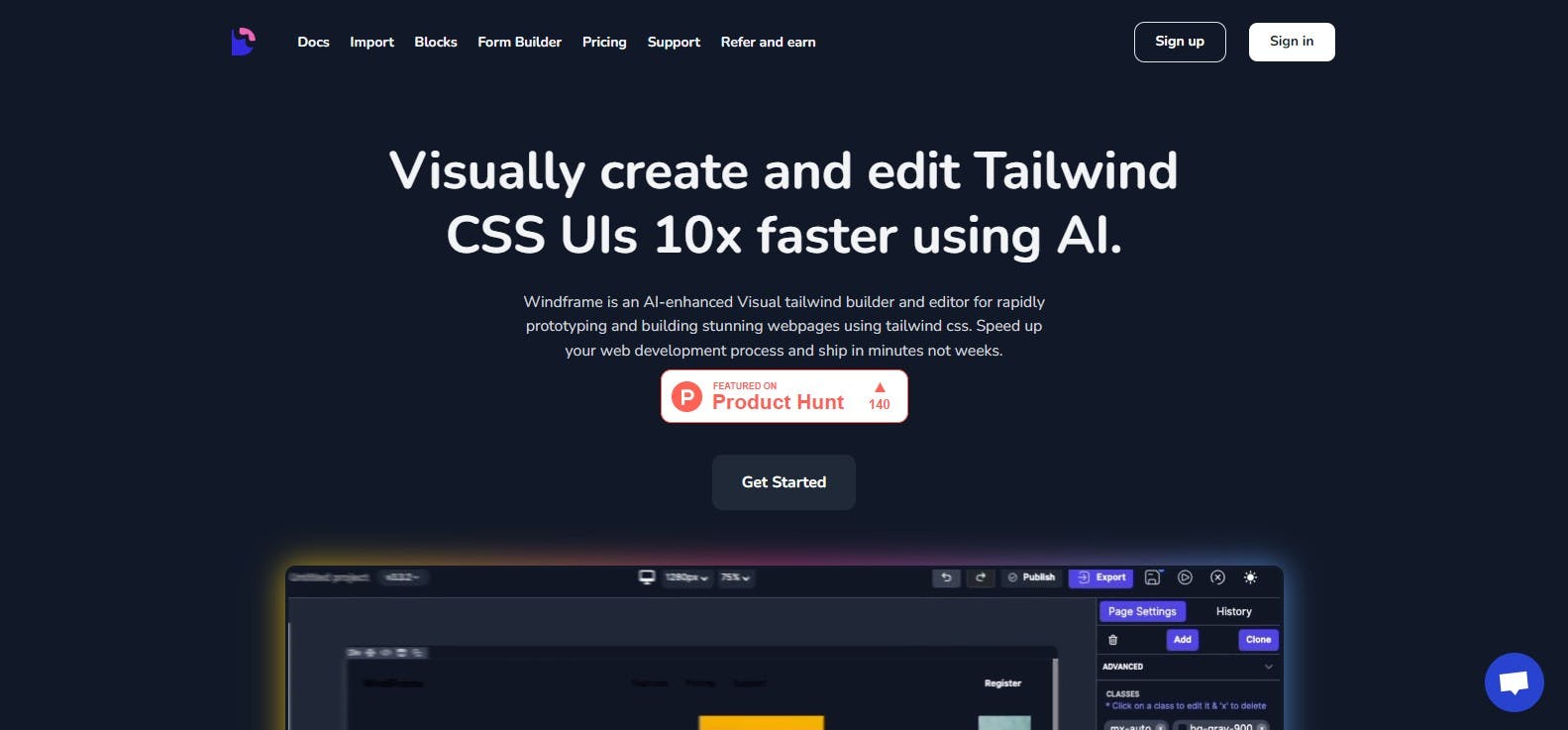 Visually create and edit Tailwind CSS