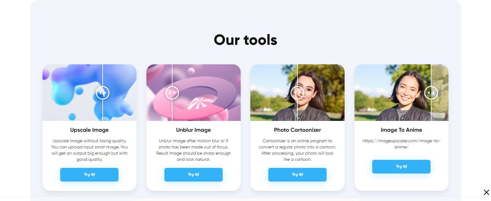 Image upscaler with latest AI features