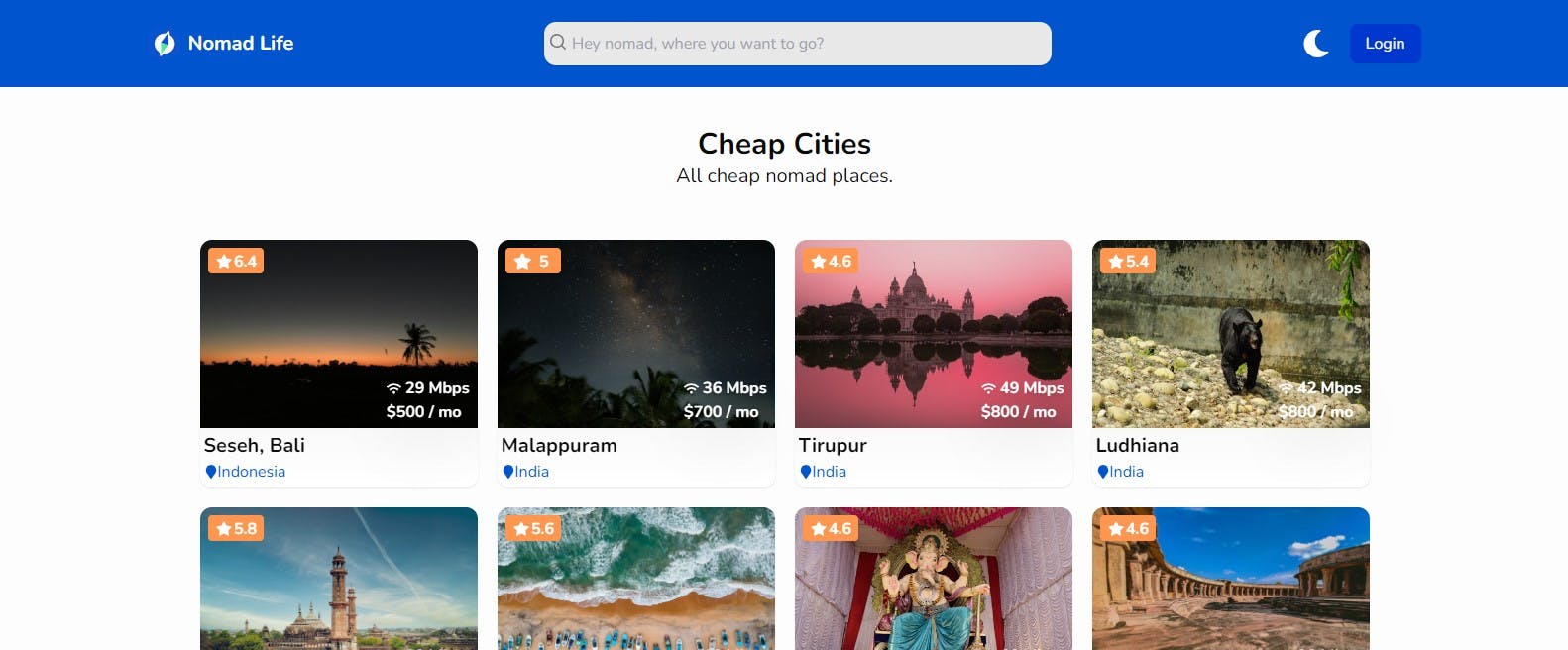 Nomadlyf - Cheap Cities Nomad List
