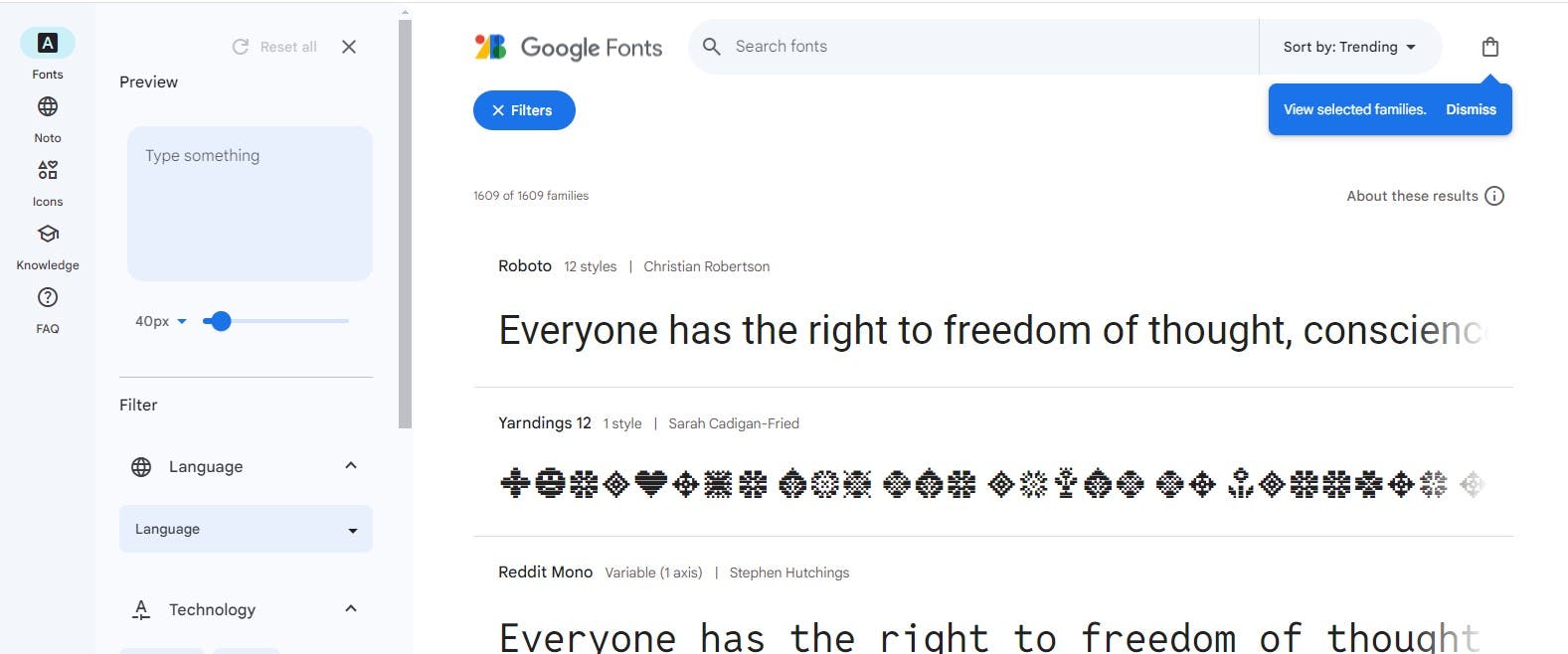 Google Fonts: Worthy resource for typography choices