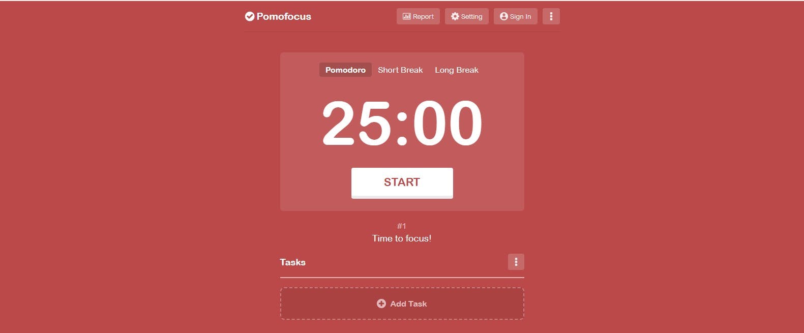 Pomofocus.io - Quick Pomodoro timer website for seamless productivity