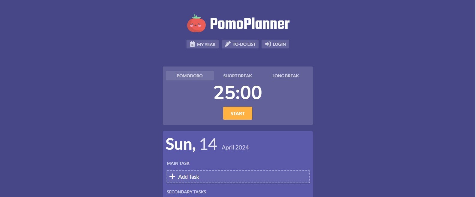 PomoPlanner.app - Simplified Pomodoro timer tool for effective time management.