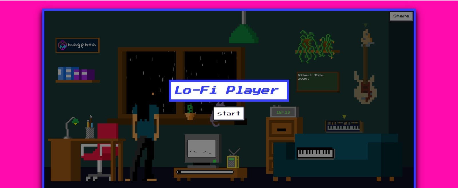 Magenta's LoFi Player - Interactive LoFi music creation for a break from coding.