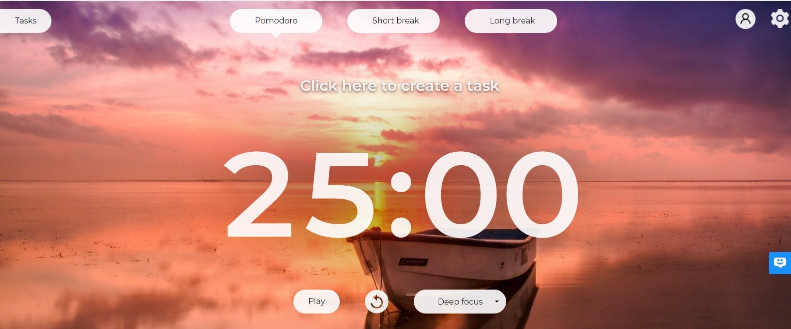 Customizable Pomodoro timer with background noise options including LoFi music.