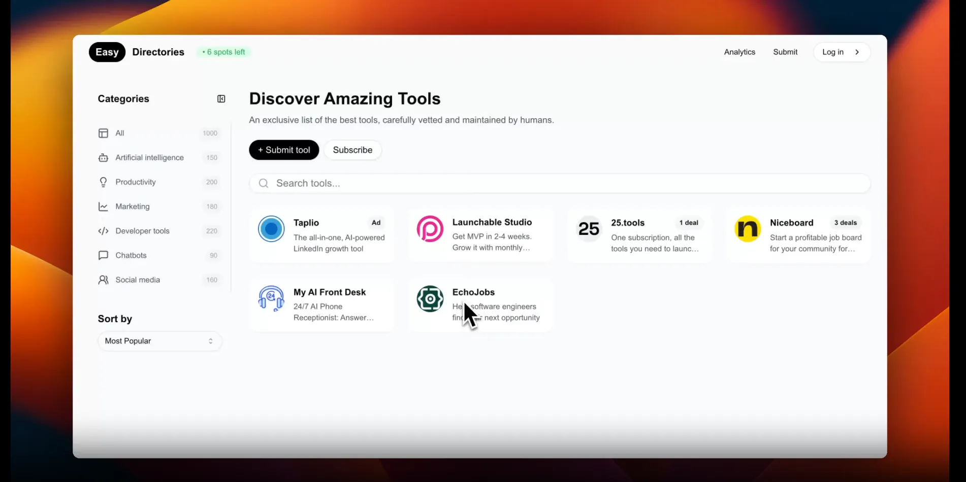 EZ Directories by EasyUI Next.js Directory Themes
